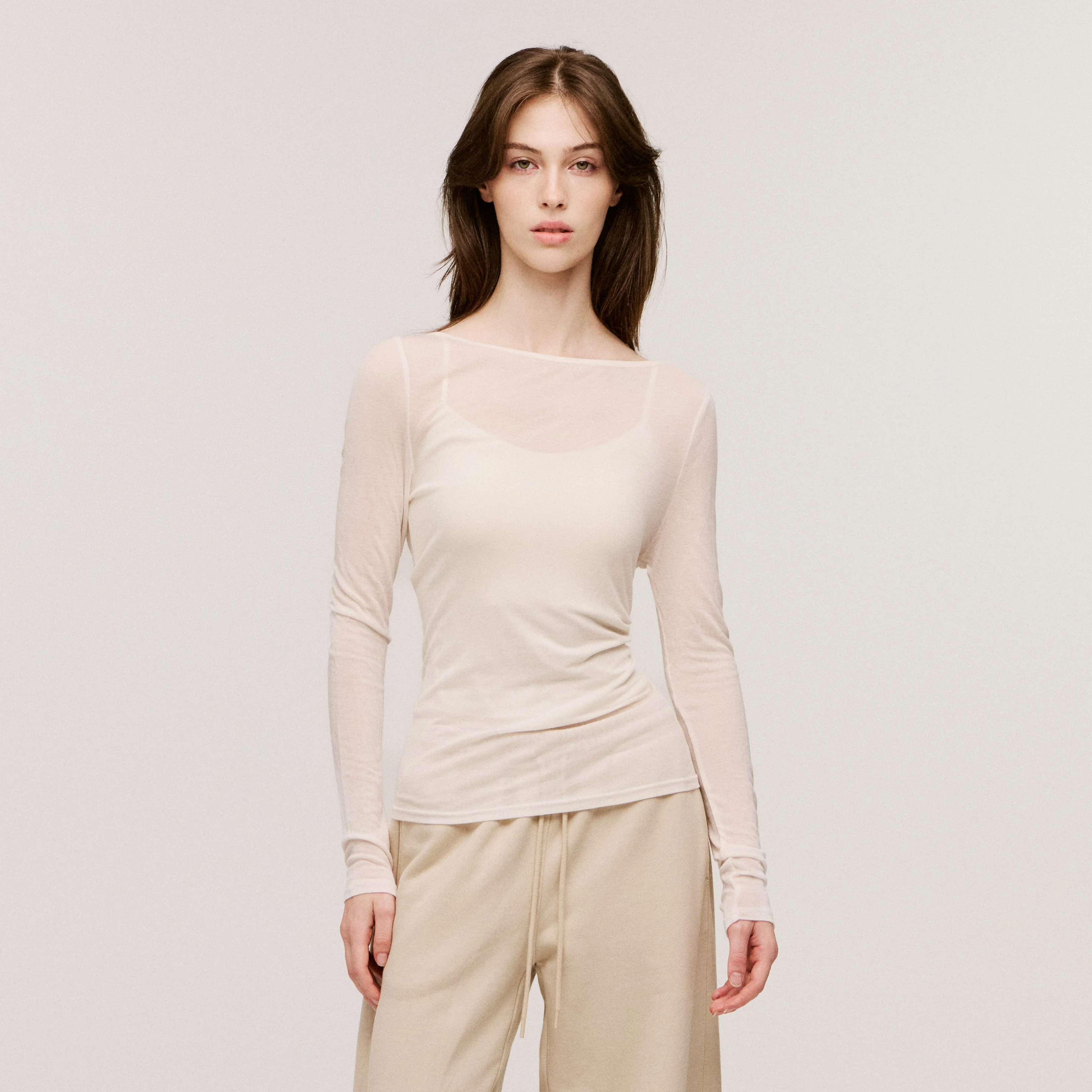 Cashmere-blend Long Sleeve Tops